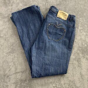 Vintage Apple Bottom Jeans Womens 16 Bootcut Blue Denim Low Rise Y2K 34x29”